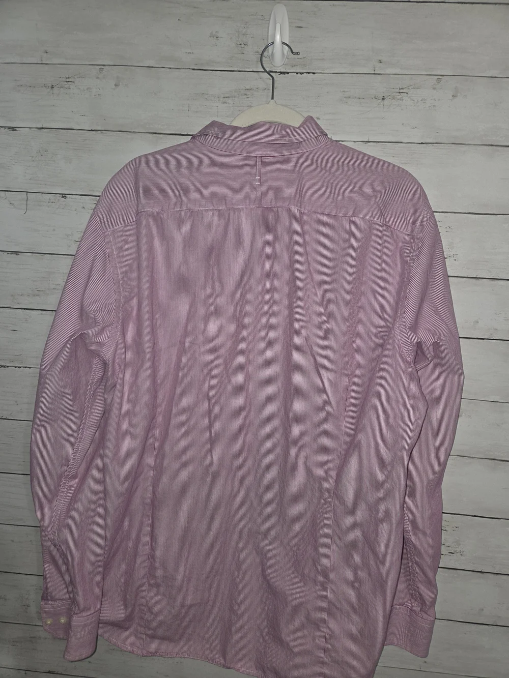 Banana Republic Men's Red Striped Dress Shirt - Classic Button-Up - XL